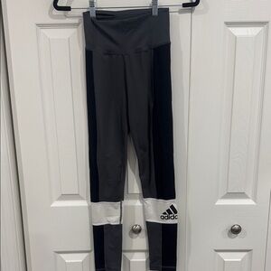 Adidas Gray and White Leggings